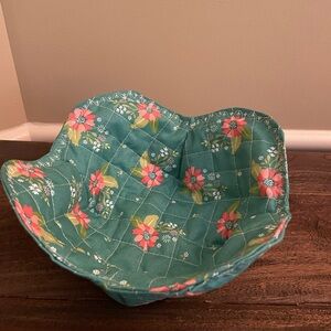 Floral Quilted Fabric Bowl Cozy (Koozie)